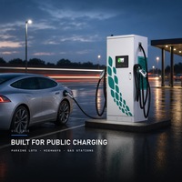 Nouvelle station de charge rapide DC avec procédé de montage innovant, résistante aux pulvérisations de sable et de sel, à persiennes entièrement en aluminium, 50 PPI, anti-poussière IP54, 80-240kW