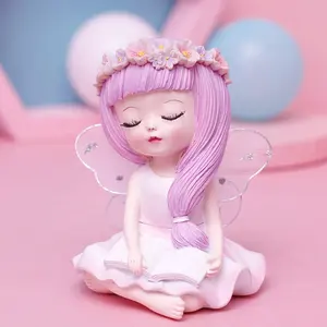 2024 creativo angelo fiore fata ragazza cuore in ghirlanda piccolo ornamento resina artigianato decorazione