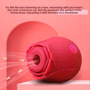 Vibrateur silencieux en forme de rose, design Happy Encounter, pour femmes, jouet sexuel pour adultes. - Product Image 3