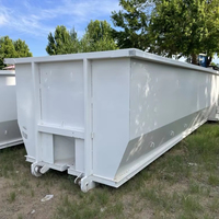 Bac à déchets en acier Q235 peint par pulvérisation, grand bac à ordures, gestion des déchets, garantie 1 an
