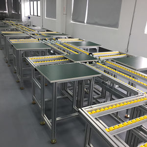 OEM özelleştirilmiş endüstriyel alüminyum profil montaj hattı bant konveyör çalışma masası/tezgah - Product Image 2