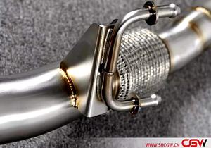 Knalpot kualitas terbaik Downpipe Muffler dengan pelindung panas untuk Audi TT <span class=keywords><strong>2</strong></span>.0T AWD Model tahun 2008-14 - Product Image 5