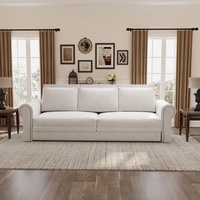 Canapé-lit Chesterfield classique 93,7 pouces, convertible en velours avec garniture cloutée, lit gigogne King Size