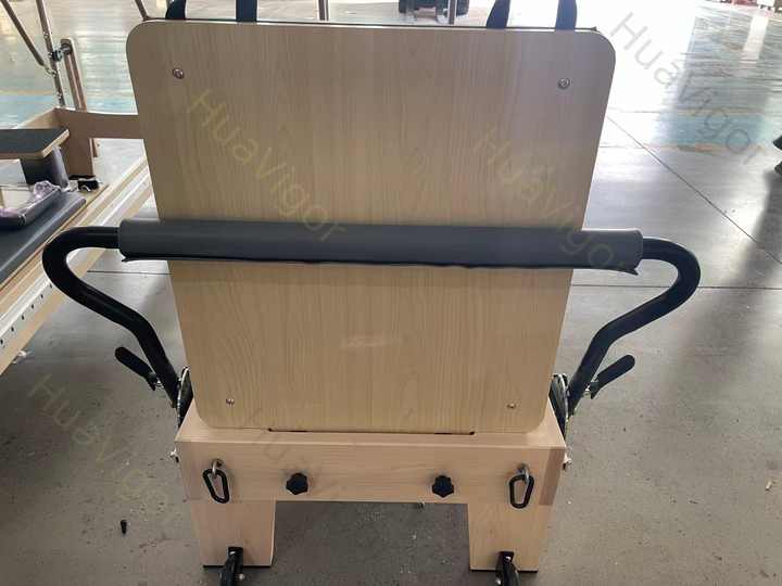 Commercial Pilates Reformer Machine Adjustable Maple Wood Bed Half ...