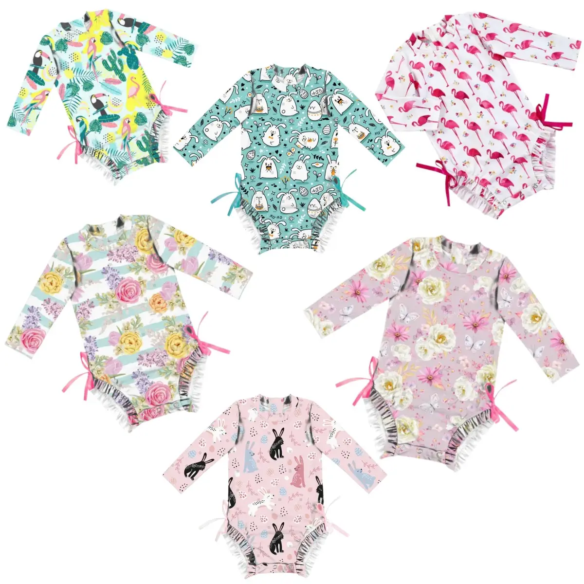 2023 Kinderen Baden Baby Meisje Badpak Schattige Aangepaste Bikini Zwemkleding Voor Kleine Meisjes Eendelig Zomer Badmode Meisjes 1-5y