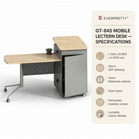 Bureau mobile robuste pour enseignant avec pupitre, rangement et roulettes, idéal pour les écoles, universités, salles de classe et salles de formation – Vente directe usine