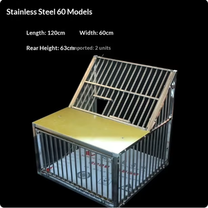Cage à pigeons de luxe en acier inoxydable, facile à assembler, avec système anti-évasion, pour pigeons de course et d'élevage - Product Image 3