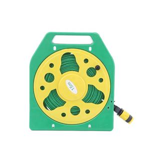 خرطوم حديقة مسطح بكرة أنبوب 50 قدم مجموعة خرطوم مياه خارجي بخاخ - Product Image 4