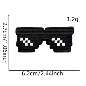 Patch brodé thermocollant mignon pour enfants, motif lunettes de soleil, pour étiquette de bagage et décoration de sac - Product Image 5