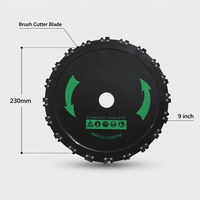 Lame de tondeuse à gazon Tuoyue 65 en acier au manganèse, tête de 9 pouces (230 mm) pour couper les troncs d'arbres, lame noire pour désherbage