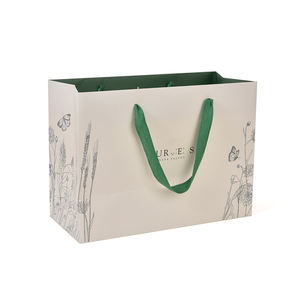 Custom Luxury Coated Paper Shopping Bag with Factory-Printed Logo Biodegradable Cosmetic Packaging and Carry <b>Gift</b> Solution - Product Image 1