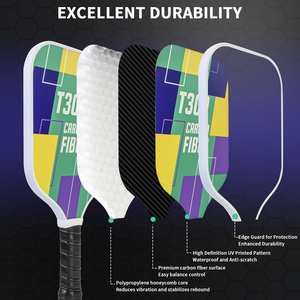 Fabricante T300 Superfície De Fibra De Carbono Pickleball <span class=keywords><strong>Paddle</strong></span> Define Pás Leves com <span class=keywords><strong>4</strong></span> Bolas <span class=keywords><strong>1</strong></span> Saco para Iniciantes Médio