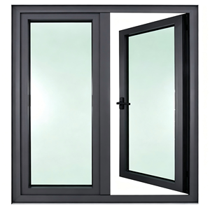 Fenêtre à battant extérieur en alliage d'aluminium finition noire avec option de <span class=keywords><strong>vitrage</strong></span> personnalisé pour la rénovation extérieure de maisons modernes - Product Image 3