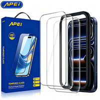 Kit de Instalación de Protector de Pantalla de Vidrio Templado con Dureza 9H Grado AAA, ODM OEM, para iPhone 17 18 Pro Max, Paquete de 2