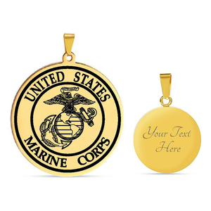HLSS341 USMC 海兵隊 イーグル EGA コープス アメリカ海兵隊 センペルフィデリス アミュレット レーザーカット ステンレススチール ペンダント ネックレス - Product Image 2