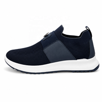 2026 Baskets Slip On Homme Personnalisées Flyknit PU Splicing Col Élastique Respirantes Légères Décontractées