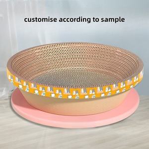 Grosir tempat tidur kucing menggaruk kucing tempat tidur kucing cakar kardus tinggi Oval mewah Ultimate OEM dengan Catnip - Product Image 3