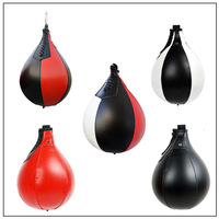 Ballon de vitesse de boxe suspendu, type domestique, gonflable, en PU, ballon d'entraînement de réaction, ballon élastique en forme de poire, ballon anti-stress