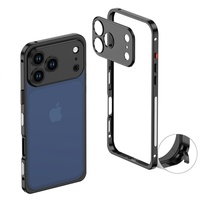 Coque de téléphone de luxe en aluminium avec pare-chocs métallique et protection d'appareil photo en métal pour Apple iPhone 17 Air, 17 Pro, 17 Pro Max