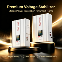 Stabilisateur de tension automatique monophasé mural 220V AC, multi-puissance, écran LCD, boîtier en aluminium, certifié CE, résistant à la chaleur et à l'humidité, pour la maison