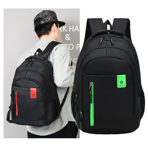 Mochila tas sekolah 17 inci pria, tas punggung olahraga logo kustom dengan usb tahan air kualitas tinggi untuk pria