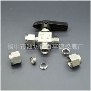 Válvula de Bola Neumática de Acero Inoxidable 304 DN8mm Estilo Americano con Conexión en T de Doble Compresión - Product Image 4