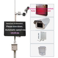 Détecteur de vitesse radar fixe TFN DD3A avec grand écran LED, mesure de vitesse, capture photo, affichage de la plaque d'immatriculation, garantie 1 an