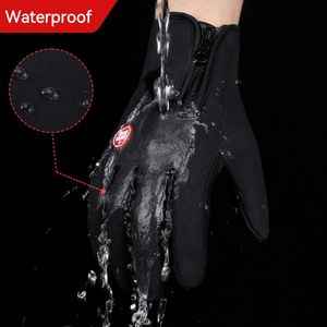 Guantes Térmicos Impermeables y Cortavientos con Pantalla Táctil, Transpirables, con Cierre de Cremallera, Unisex, para Invierno, Motociclismo al Aire Libre - Product Image 1