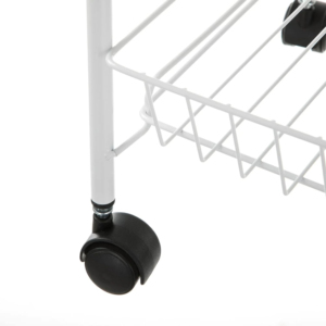 Chariot de rangement roulant à 4 niveaux Métal Acier Installation facile Caractéristique pliante Organisateur Cuisine Maison Vaisselle <span class=keywords><strong>Micro</strong></span>-<span class=keywords><strong>ondes</strong></span> Conception OEM - Product Image 3