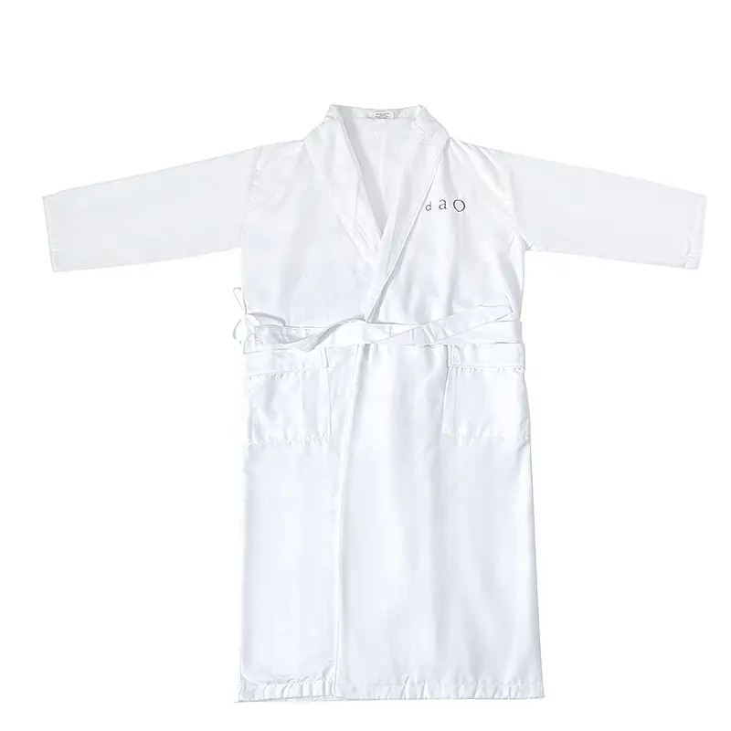 Durable, Luxury, Unsex Double Layers Microfiber Peach Skin Fabric Lined with Plush Fleece Bathrobe for Spa, Resort & Hotel