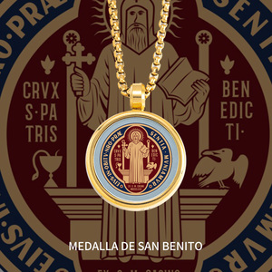 Escudo de Bendición Religioso de <span class=keywords><strong>San</strong></span> Benito al por Mayor, Decoración Espiritual para el Hogar, Artesanía, Protección de <span class=keywords><strong>San</strong></span> Benito - Product Image 1