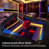 Plaque en acrylique miroir PMMA colorée durable de 2 mm et 3 mm pour panneau de fond de scène de mariage et merchandising visuel - Vente en gros
