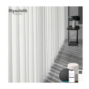 Moderno UV protetto motorizzato sogno verticale cieco elegante telecomando tenda trasparente per il soggiorno finestre facile tessuto - Product Image 1