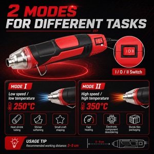 <span class=keywords><strong>Pistola</strong></span> de Calor <span class=keywords><strong>Mini</strong></span> de 300W al por Mayor, <span class=keywords><strong>Pistola</strong></span> de Aire Caliente Compacta y Portátil con 2 Niveles de Temperatura para Manualidades y Reparaciones - Product Image 2