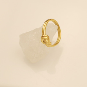 European Style Bowknot <b>Titanium</b> Steel <b>Ring</b> For Women 18K Gold Color Geometric Shape Jewelry Gift - Product Image 3