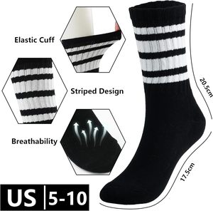 Calcetines Deportivos Personalizados con Rayas para Mujer, Diseño Retro Novedoso, Elásticos, <span class=keywords><strong>de</strong></span> Spandex, Casuales, con Agarre y Logotipo Personalizado - Product Image 2