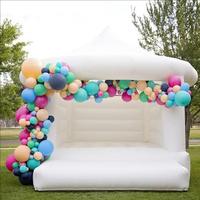 Château gonflable personnalisé pour mariage, fête romantique, en PVC, maison de saut gonflable blanche pour célébration