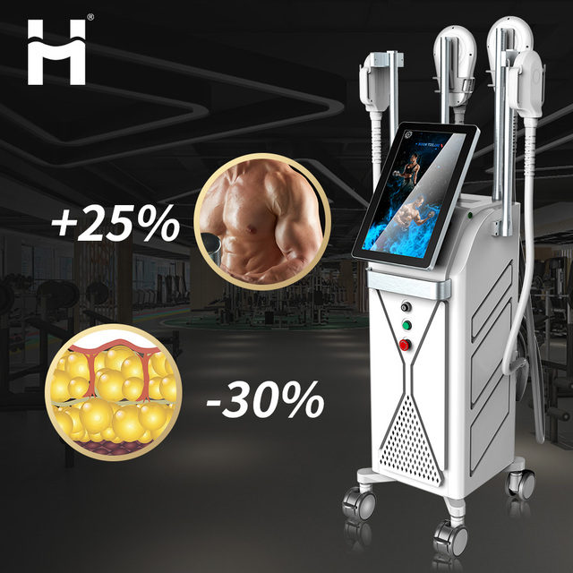 4 Handles RF Neo Beauty EMS Body Shaping Sculpting Slim Muscle Building Device 13 Tesla Ems Body Sculpt With Buttocks Shaping