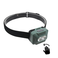 Lampe frontale LED carrée compacte industrielle, légère, rechargeable au lithium-ion, avec détecteur de mouvement, lampe de travail IP44 réglable