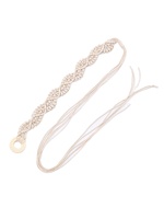 Ceinture en corde cirée tressée à la main de style ethnique, nouvelle collection, directement de l'usine, chaîne de taille vintage bohème avec perles en bois pour la décoration de robes féminines