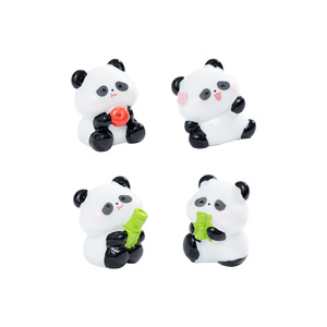 Figurines en résine de panda mignonnes pour micro-paysages, ornements pour la décoration DIY du tableau de bord de voiture et du bureau - Product Image 5