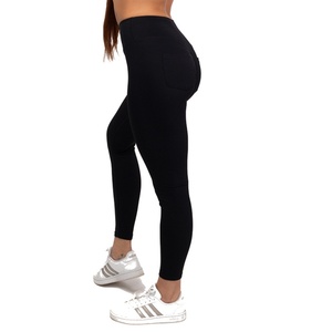 Custom <b>High</b> <b>Waist</b> <b>Tummy</b> <b>Control</b> Exercise <b>Leggings</b> Fitness Soft Fabric Womens <b>Leggings</b> <b>With</b> Pockets Tights <b>Leggings</b> for Women - Product Image 2