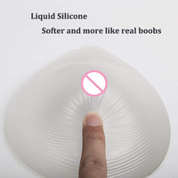 Prothèse mammaire en silicone non adhésive en forme de goutte d'eau, 1 pièce, pour mastectomie