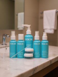 Set di flaconi da viaggio Grenobil 8 x 180 ml, kit di articoli da toeletta riutilizzabili in plastica - Product Image 2