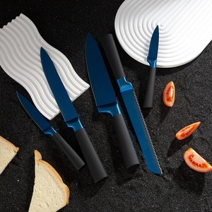 Luxury Kitchen <b>Knife</b> <b>Set</b> Stainless Steel Kitchen Chef <b>Knife</b> <b>Set</b> Blue Titanium <b>Sharp</b> Kitchen <b>Knives</b> <b>Set</b> for Kitchen - Product Image 4