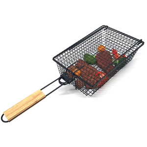 Cesta para Asar de Gran Capacidad con Tapete para Parrilla, Guantes para Barbacoa, <span class=keywords><strong>Pinchos</strong></span> para Asar, Cesta Metálica Antiadherente para Freír en Profundidad para Cocina - Product Image 5