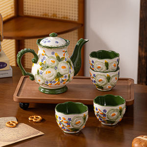 New Product Polish Ceramic <b>Tea</b> <b>Set</b> with Teapot Vintage Flower Afternoon <b>Tea</b> <b>Set</b> - Product Image 2
