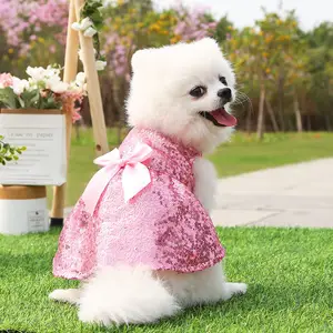 Ropa de moda para mascotas, moda de perro pequeño y mediano, vestido de princesa, suministros de boda, de dos patas, venta al por mayor, primavera y verano