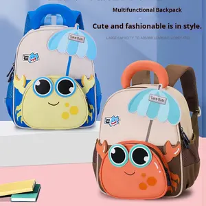 Nueva moda pequeño <span class=keywords><strong>cangrejo</strong></span> dibujos animados lindo ligero impermeable mochila escolar para niños y niñas - Product Image 2
