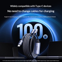 Câble de charge double Type-C 2-en-1 UGREEN L533 pour iPhone 15 Pro, téléphones Android, iPad - Charge rapide, utilisation en voiture